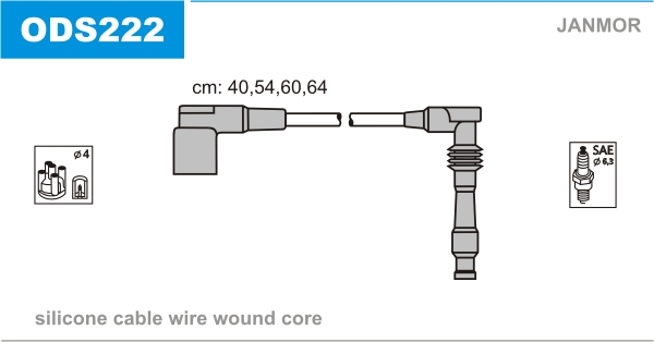 JANMOR ODS222 Kit cavi accensione