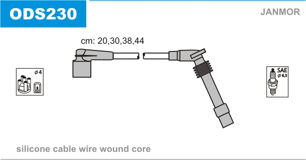 JANMOR ODS230 Kit cavi accensione