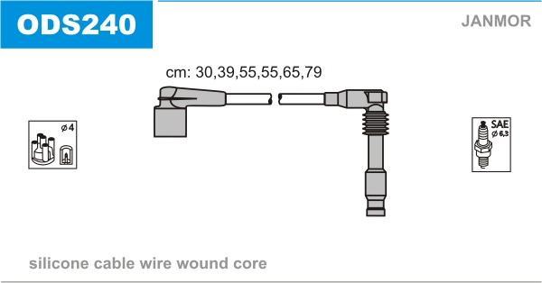 JANMOR ODS240 Kit cavi accensione-Kit cavi accensione-Ricambi Euro