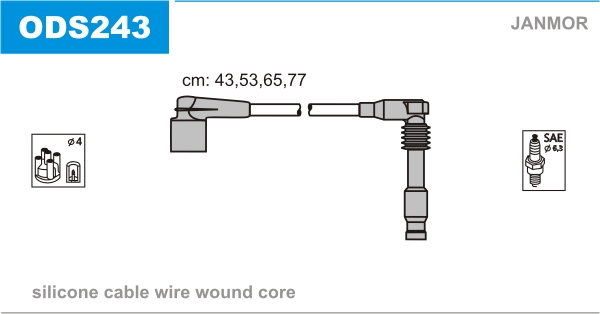 JANMOR ODS243 Kit cavi accensione-Kit cavi accensione-Ricambi Euro