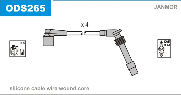 JANMOR ODS265 Kit cavi accensione
