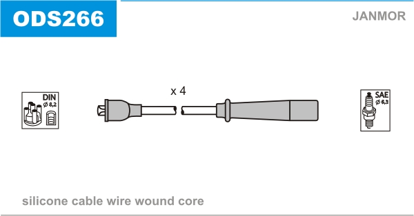 JANMOR ODS266 Kit cavi accensione