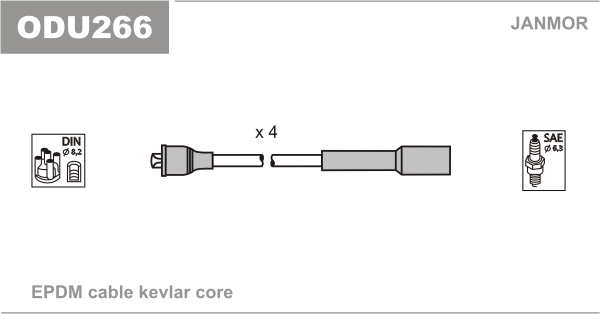 JANMOR ODU266 Kit cavi accensione