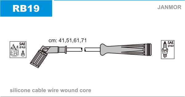 JANMOR RB19 Kit cavi accensione-Kit cavi accensione-Ricambi Euro