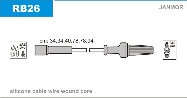 JANMOR RB26 Kit cavi accensione-Kit cavi accensione-Ricambi Euro