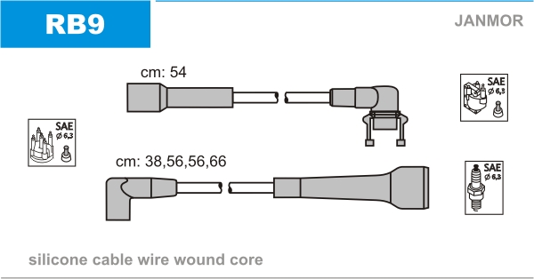 JANMOR RB9 Kit cavi accensione