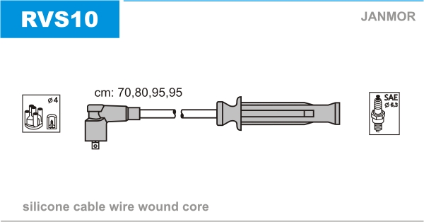 JANMOR RVS10 Kit cavi accensione-Kit cavi accensione-Ricambi Euro