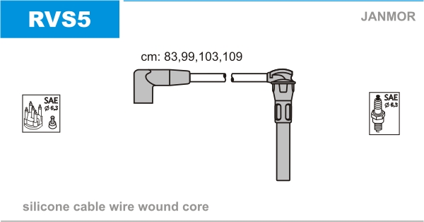 JANMOR RVS5 Kit cavi accensione-Kit cavi accensione-Ricambi Euro