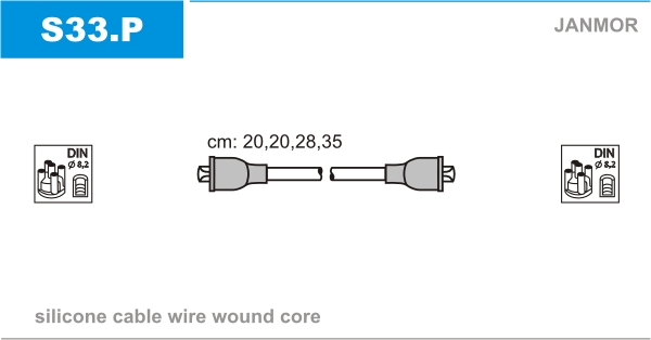 JANMOR S33.P Kit cavi accensione