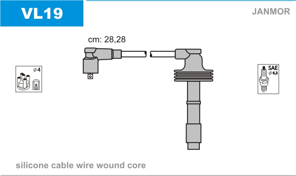 JANMOR VL19 Kit cavi accensione-Kit cavi accensione-Ricambi Euro