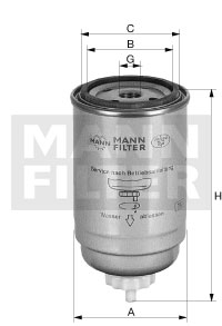 MANN-FILTER WK 716/2 x Filtro carburante