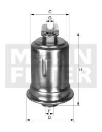 MANN-FILTER WK 614/26 x Filtro carburante