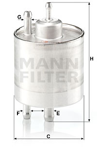 MANN-FILTER WK 513/5 Filtro...