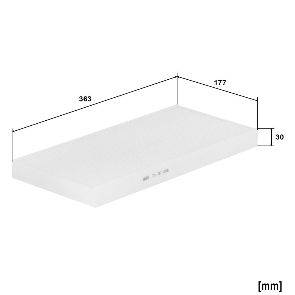 MANN-FILTER CU 37 008 Filter vnútorného priestoru