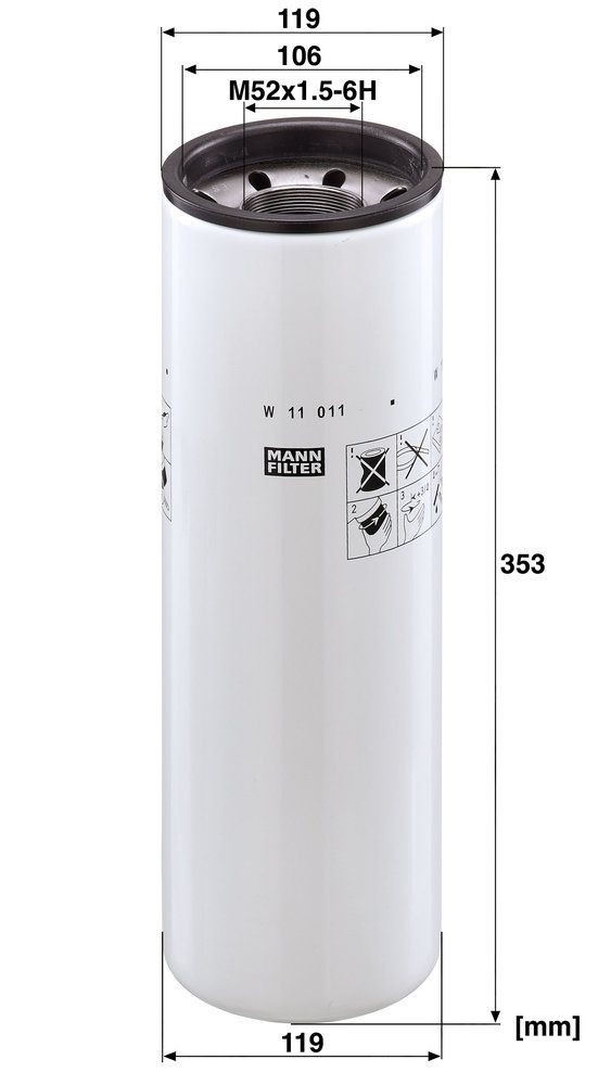 MANN-FILTER W 11 011 Olejový filter