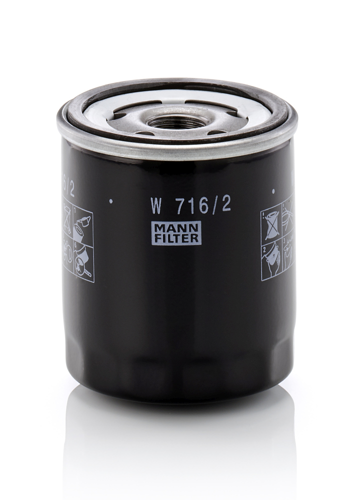 MANN-FILTER W 716/2 Filtro olio-Filtro olio-Ricambi Euro