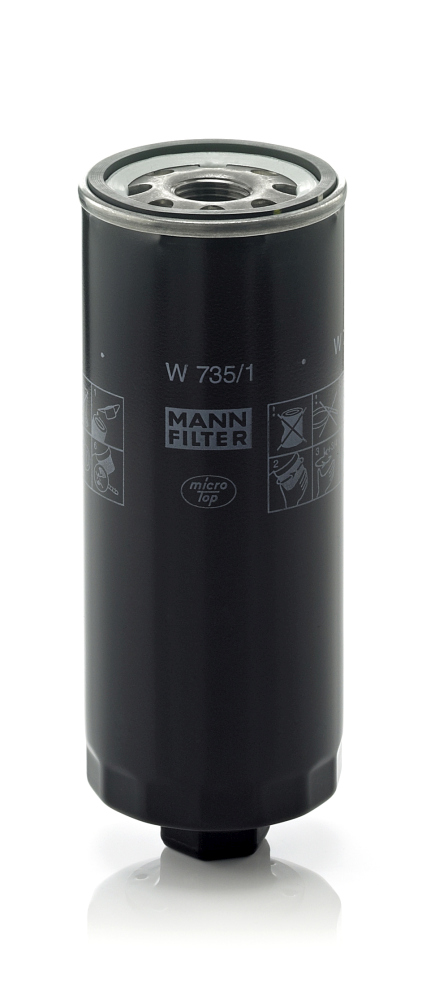 MANN-FILTER W 735/1 Filtro olio-Filtro olio-Ricambi Euro