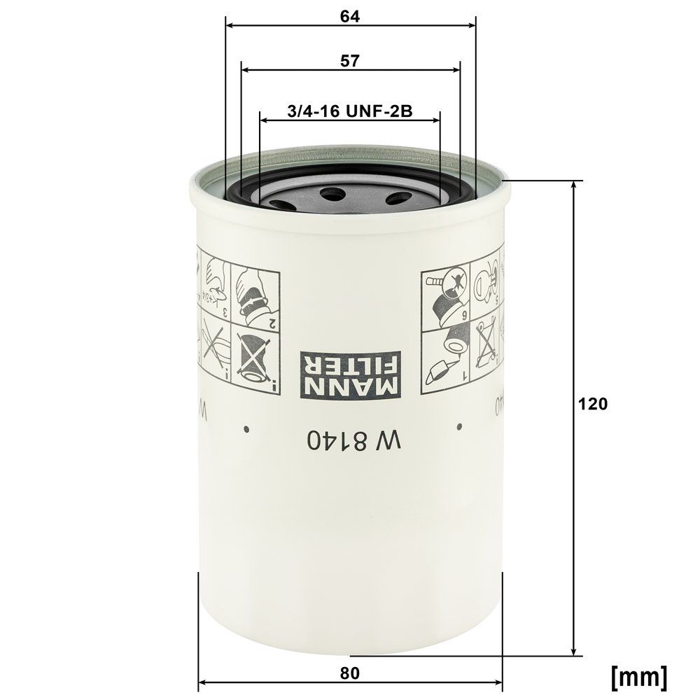 MANN-FILTER W 8140 Olejový filter