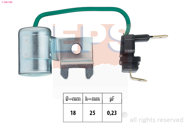EPS 1.106.196 Made in Italy - OE Equivalent Capacitor, ignition system