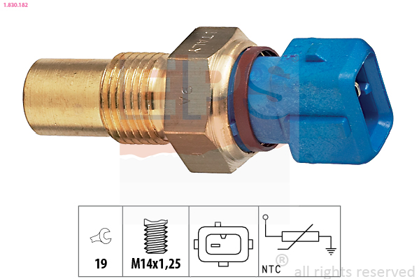 HELLA 6PT 009 107-281 Sensor, motortemperatur