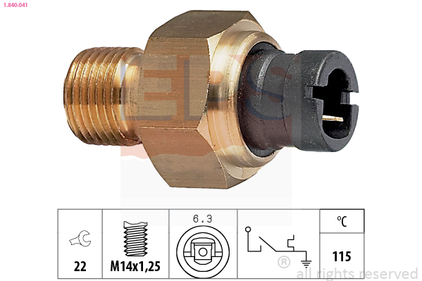 EPS 1.840.041 Made in Italy - OE Equivalent Teplotný spínač kontrolky teploty chladenia