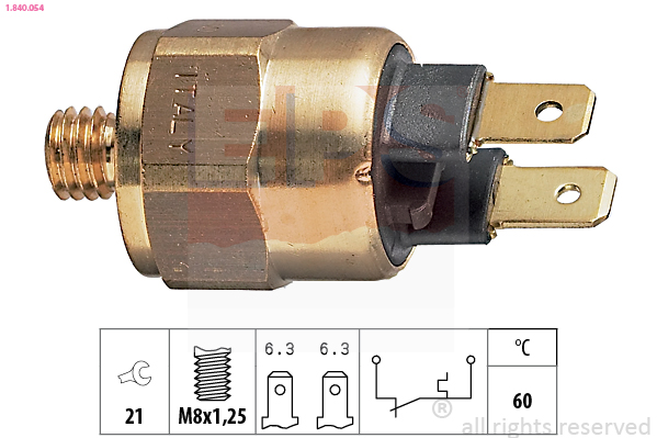 EPS 1.840.054 Made in Italy - OE Equivalent Teplotný spínač kontrolky teploty chladenia