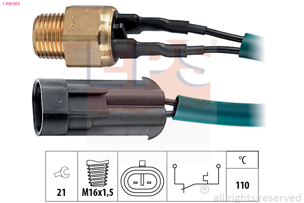 EPS 1.840.055 Made in Italy - OE Equivalent Teplotný spínač kontrolky teploty chladenia