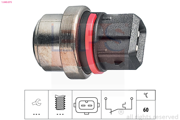 EPS 1.840.075 Made in Italy - OE Equivalent Teplotný spínač kontrolky teploty chladenia