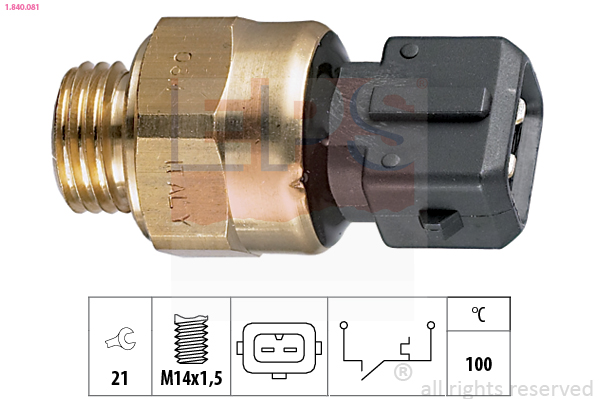 EPS 1.840.081 Made in Italy - OE Equivalent Teplotný spínač kontrolky teploty chladenia