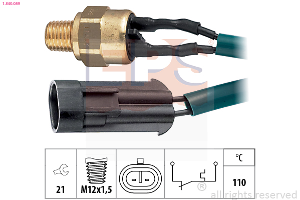 EPS 1.840.089 Made in Italy - OE Equivalent Teplotný spínač kontrolky teploty chladenia