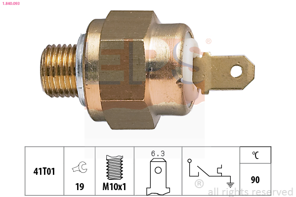 EPS 1.840.093 Made in Italy - OE Equivalent Teplotný spínač kontrolky teploty chladenia