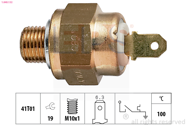 EPS 1.840.132 Made in Italy - OE Equivalent Teplotný spínač kontrolky teploty chladenia