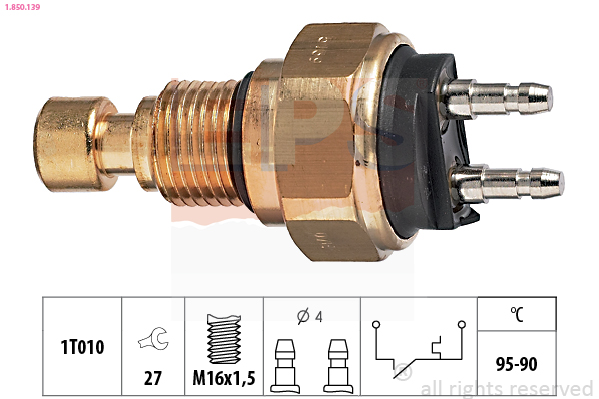 EPS 1.850.679 Made in Italy - OE Equivalent Temperaturbryter, kjølevifte