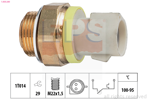 EPS 1.850.626 Made in Italy - OE Equivalent Temperaturbryter, kjølevifte