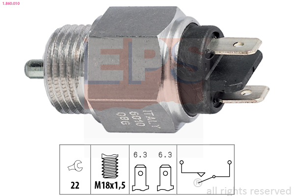 EPS 1.860.010 Made in Italy - OE Equivalent Switch, reverse light