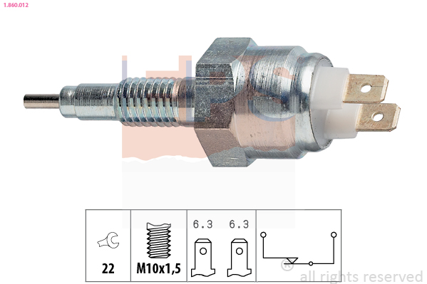 EPS 1.860.012 Made in Italy - OE Equivalent Switch, reverse light