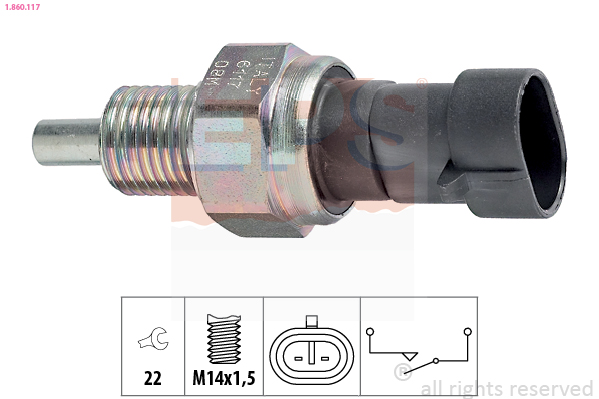 HELLA 6ZF 008 621-161 Bryter, ryggelys