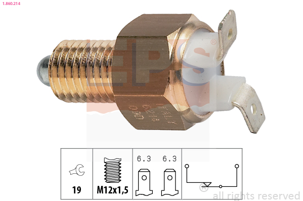 EPS 1.860.254 Made in Italy - OE Equivalent Bryter, ryggelys