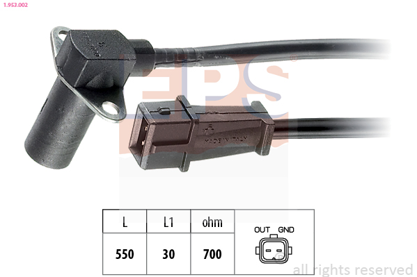 EPS 1.953.002 Made in Italy - OE Equivalent Snímač impulzov kľukového hriadeľa