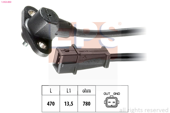 EPS 1.953.003 Made in Italy - OE Equivalent Sensor, crankshaft pulse