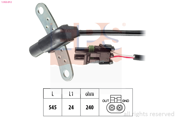 EPS 1.953.012 Made in Italy - OE Equivalent Sensor, crankshaft pulse