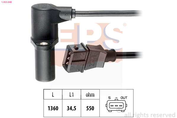 EPS 1.953.040 Made in Italy - OE Equivalent Sensor, crankshaft pulse