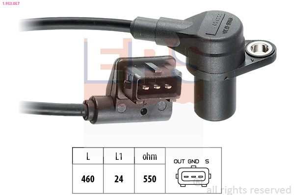 EPS 1.953.057 Made in Italy - OE Equivalent Sensor, crankshaft pulse