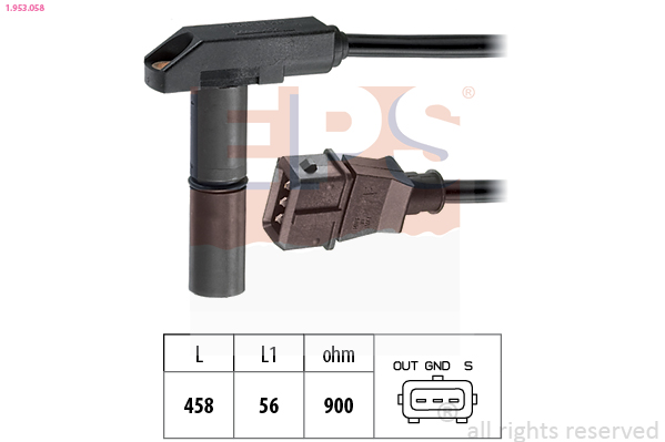 EPS 1.953.058 Made in Italy - OE Equivalent Snímač impulzov kľukového hriadeľa