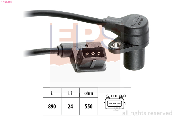 EPS 1.953.063 Made in Italy - OE Equivalent Sensor, crankshaft pulse