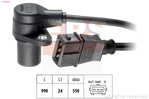 EPS 1.953.073 Made in Italy - OE Equivalent Sensor, crankshaft pulse