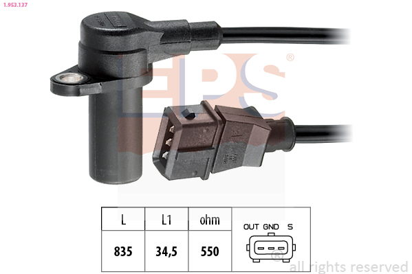 EPS 1.953.137 Made in Italy - OE Equivalent Snímač impulzov kľukového hriadeľa