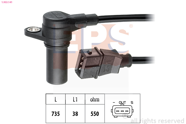 EPS 1.953.141 Made in Italy - OE Equivalent Sensor, crankshaft pulse