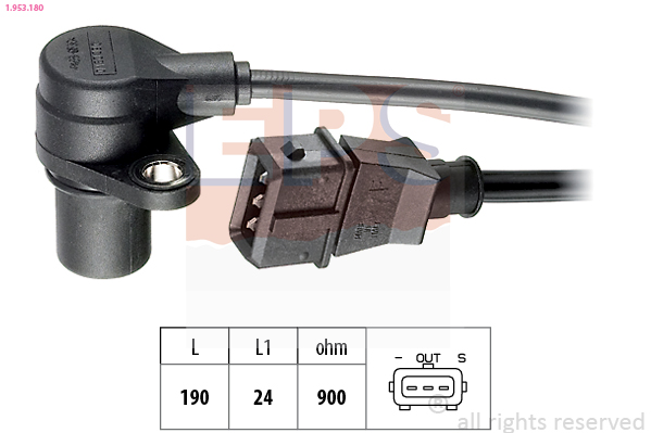 EPS 1.953.180 Made in Italy - OE Equivalent Sensor, crankshaft pulse