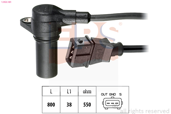 EPS 1.953.181 Made in Italy - OE Equivalent Sensor, crankshaft pulse